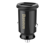 Ładowarka i akumulator BASEUS Ladowarka samochodowa Grain 2xUSB 3.1A czarna